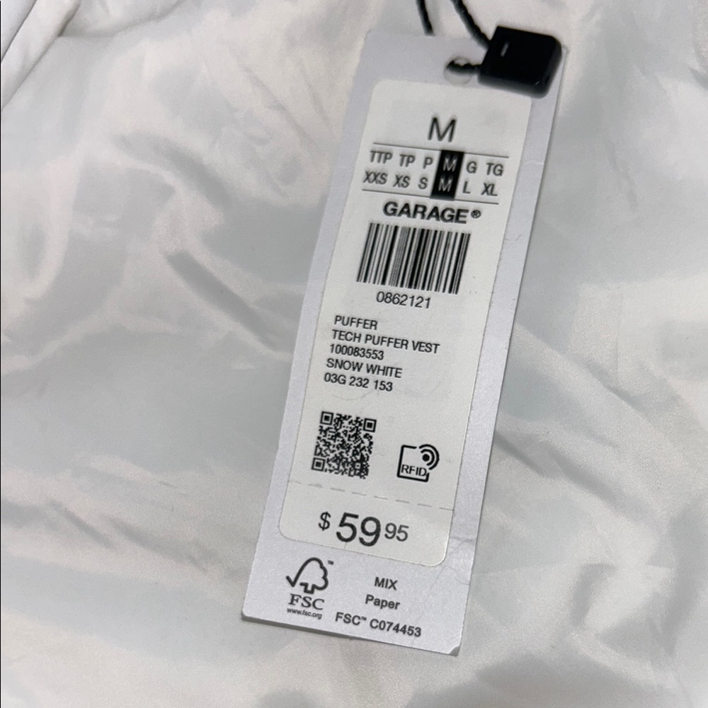 Garage Women's White Quilted Vest - Picture 9 of 14